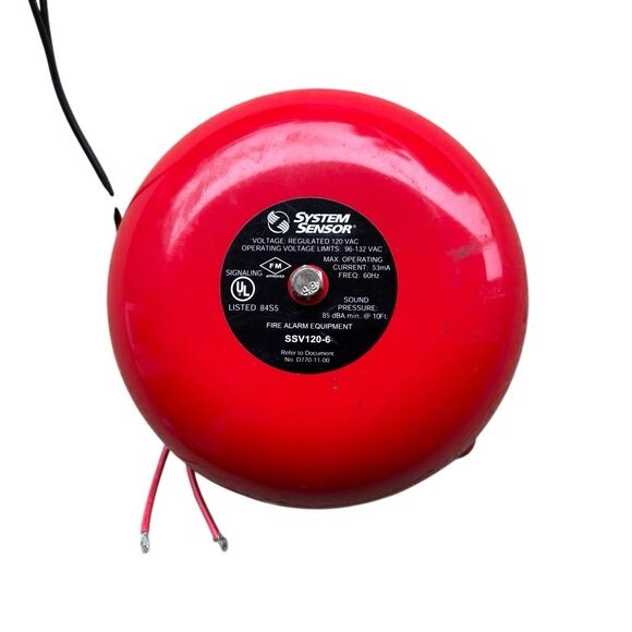 System Sensor SSV120-6 Fire Alarm Bell - Picture 1 of 5
